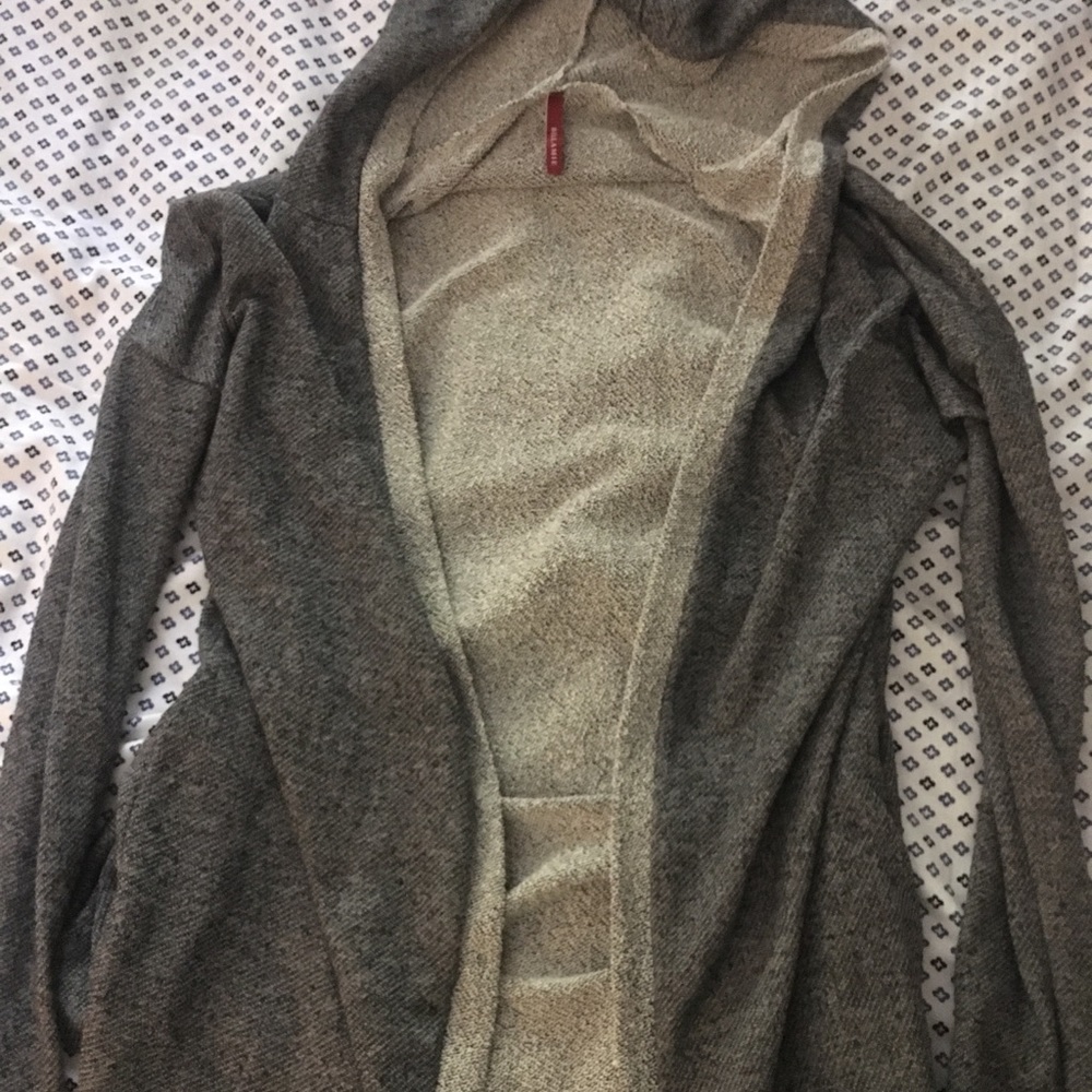 gray hoodie cardigan